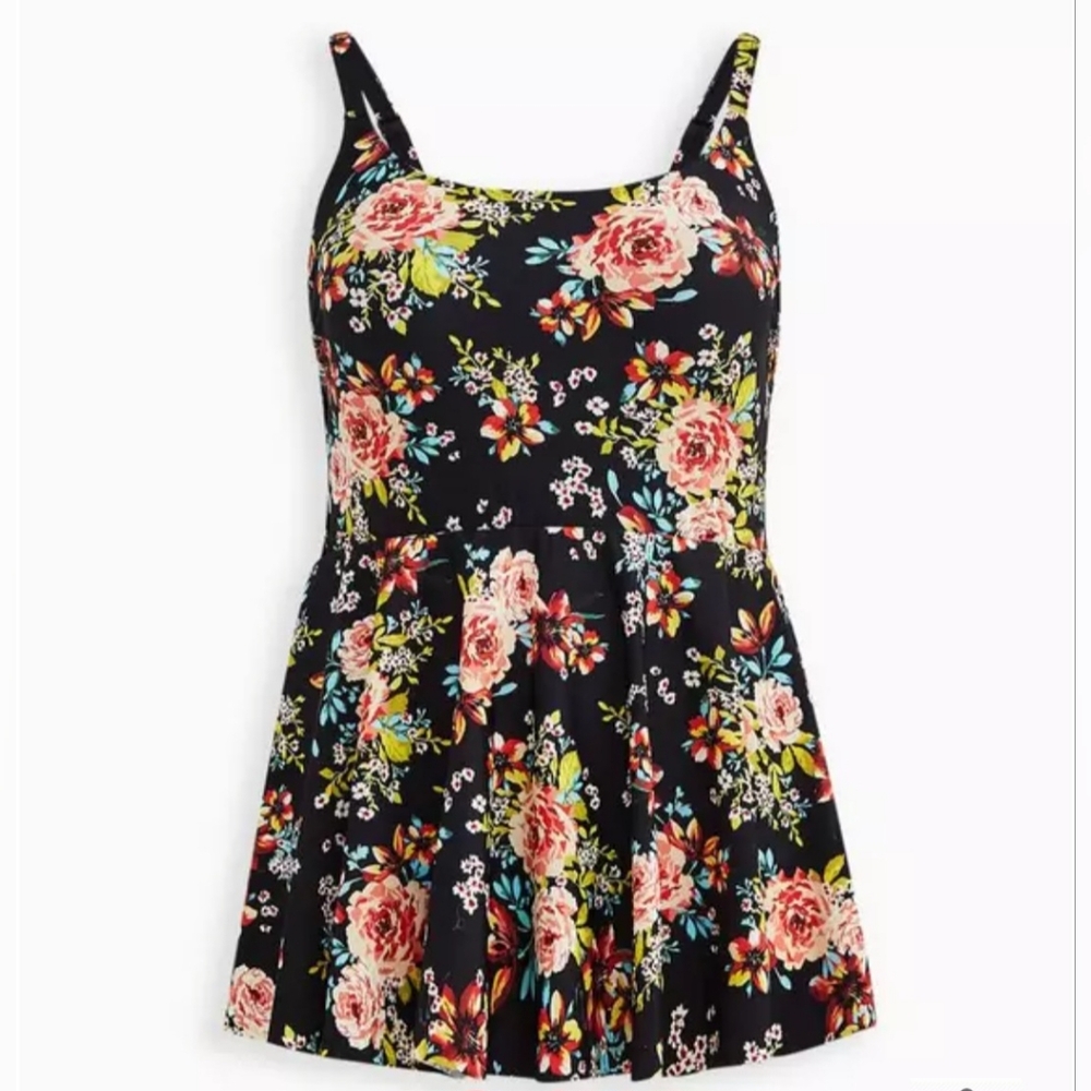 Torrid Floral Lattice Swimdress